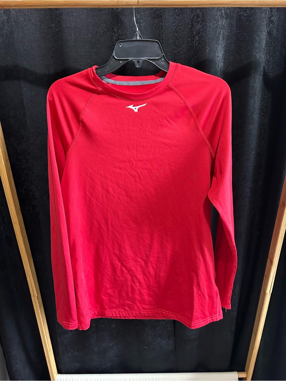 Mizuno Bright Red Performance Long Sleeve Top
